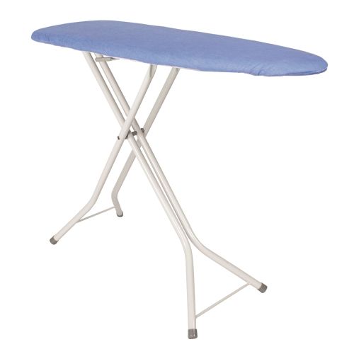 Tabla de Planchar Compacta Pressto Valet con Patas Dobles, 40" x 13", Funda Azul